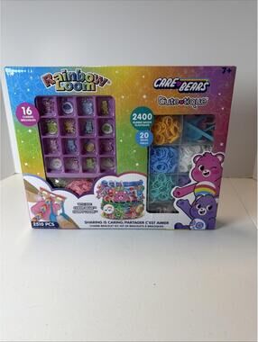 NEW RAINBOW LOOM CARE BEARS SHARING is CARING Jewelry Charm Bracelet Kit